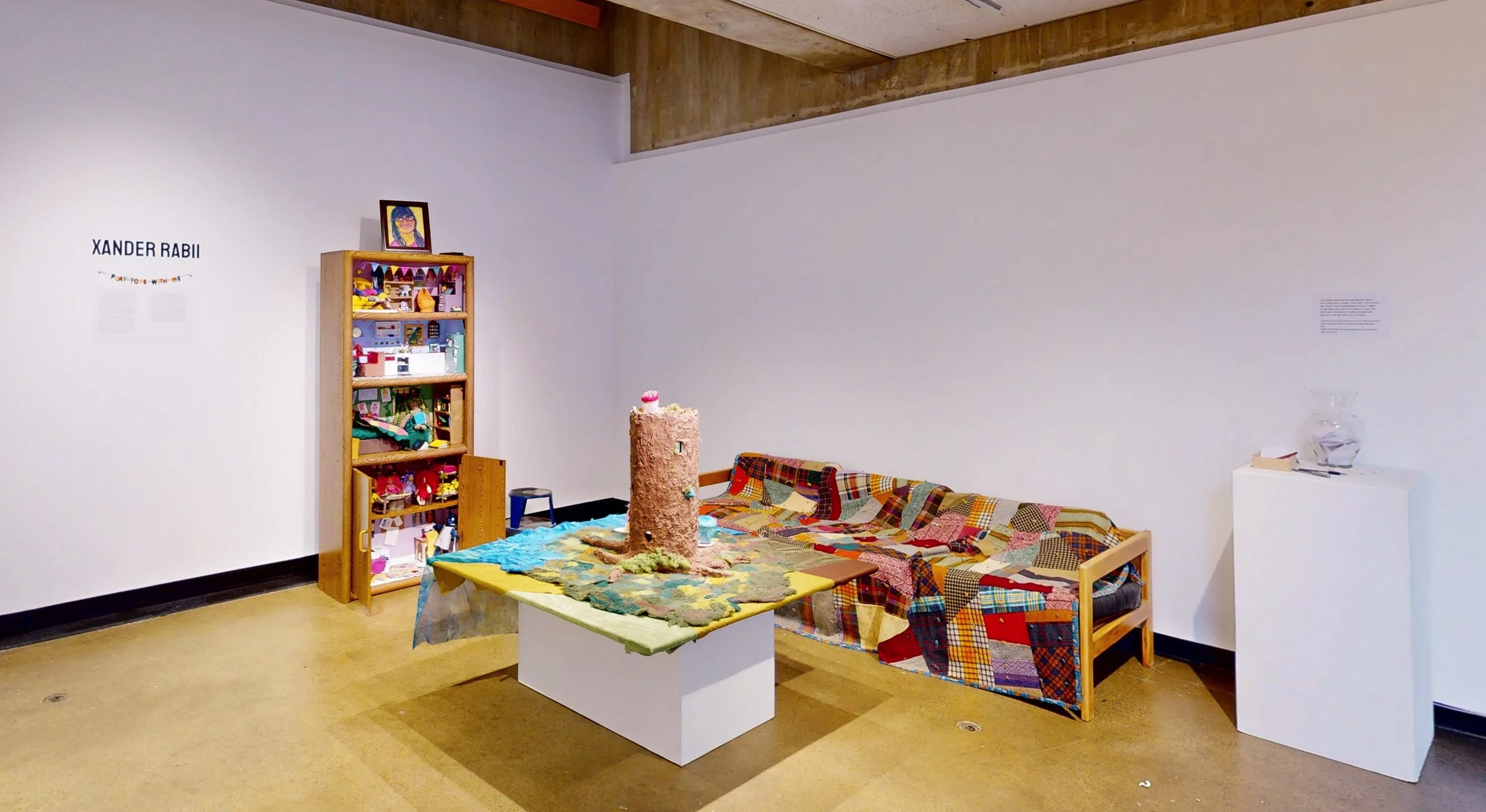 A picture of artist Xander Rabii's senior thesis project Play Toys with Me.